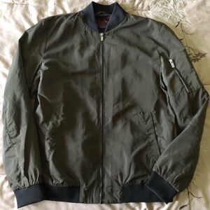 Men's Zara Olive Bomber Jacket